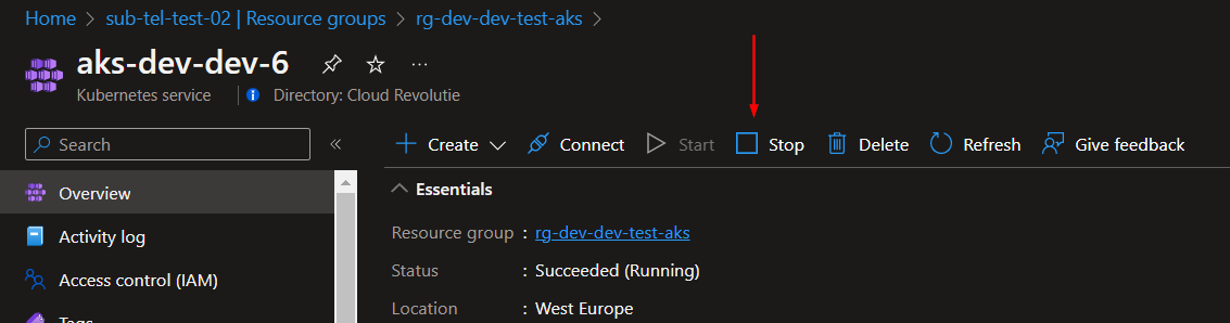Start/Stop Aks Cluster
